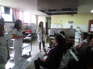 Actividad realizada en el Hospital Materno Infantil Juan Pablo II, capacitando al personal del área de Alimentación y Nutrición
